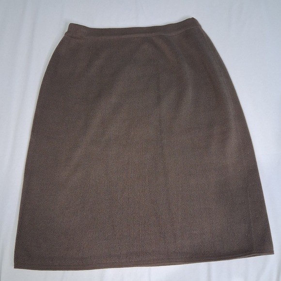 Peruvian Connection Dresses & Skirts - Peruviat Connection Pima Cotton Taupe Brown Knee Length Tight Knit Pencil Skirt